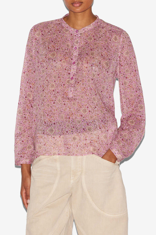 Maria Printed Cotton Voile Blouse Maria Printed Cotton Voile Blouse
