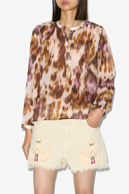 Maria Printed Cotton Voile Blouse Maria Printed Cotton Voile Blouse
