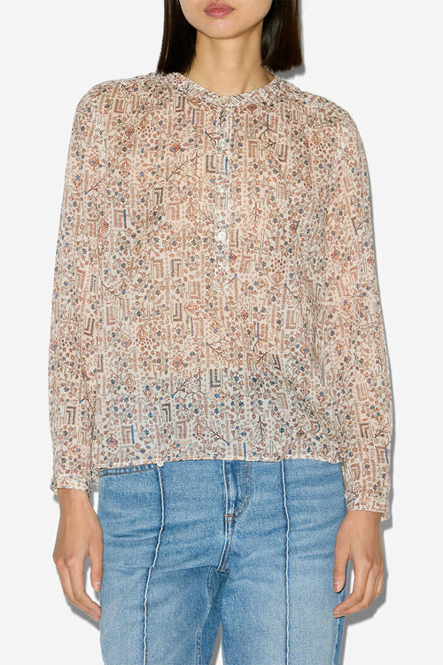 Maria Printed Cotton Voile Blouse Maria Printed Cotton Voile Blouse