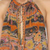 Marilou Printed Silk Top with Studs and Eyelets Marilou Printed Silk Top with Studs and Eyelets