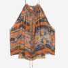 Marilou Printed Silk Top with Studs and Eyelets Marilou Printed Silk Top with Studs and Eyelets