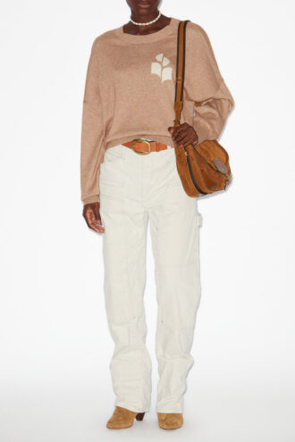 Marisans Cotton and Wool Sweater with Logo Marisans Cotton and Wool Sweater with Logo