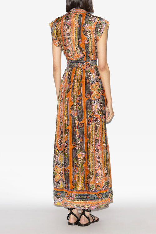 Melissa Long Printed Silk Dress Melissa Long Printed Silk Dress