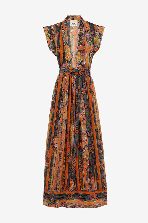 Melissa Long Printed Silk Dress Melissa Long Printed Silk Dress