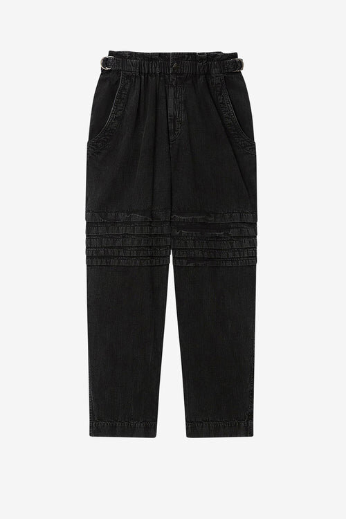 Mellya Faded Chambray Carrot Pants Mellya Faded Chambray Carrot Pants