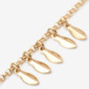 Metal Shiny Leaf Bracelet Con Pendants