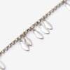 Metal Shiny Leaf Bracelet Con Pendants