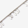 Metal Shiny Leaf Bracelet Con Pendants