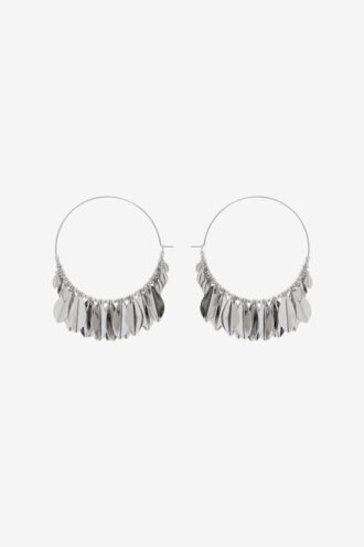Metal Shiny Leaf Earrings