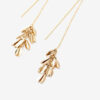 Metal Shiny Leaf Earrings