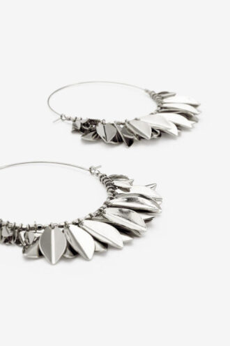 Metal Shiny Leaf Earrings
