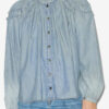 Milya Gathered Chambray Blouse Milya Gathered Chambray Blouse