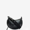 Mini Moon Grained Leather Shoulder Baguette Bag Mini Moon Grained Leather Shoulder Baguette Bag