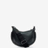 Mini Moon Grained Leather Shoulder Baguette Bag Mini Moon Grained Leather Shoulder Baguette Bag