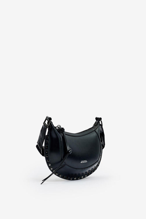 Mini Moon Grained Leather Shoulder Baguette Bag Mini Moon Grained Leather Shoulder Baguette Bag