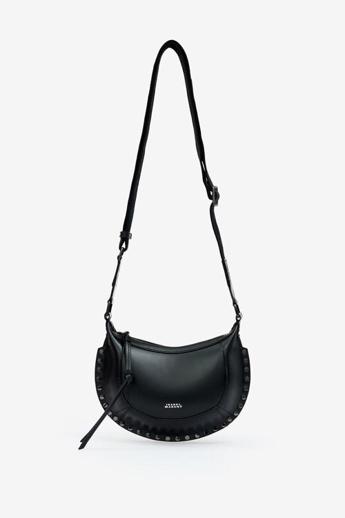 Mini Moon Grained Leather Shoulder Baguette Bag Mini Moon Grained Leather Shoulder Baguette Bag