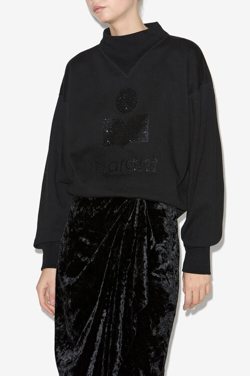 Moby Stand-Up Collar Sweatshirt with Logo Moby Stand-Up Collar Sweatshirt with Logo