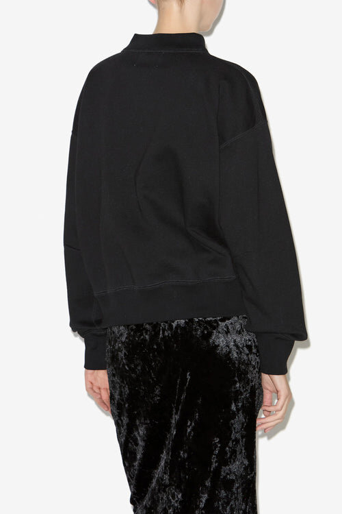 Moby Stand-Up Collar Sweatshirt with Logo Moby Stand-Up Collar Sweatshirt with Logo