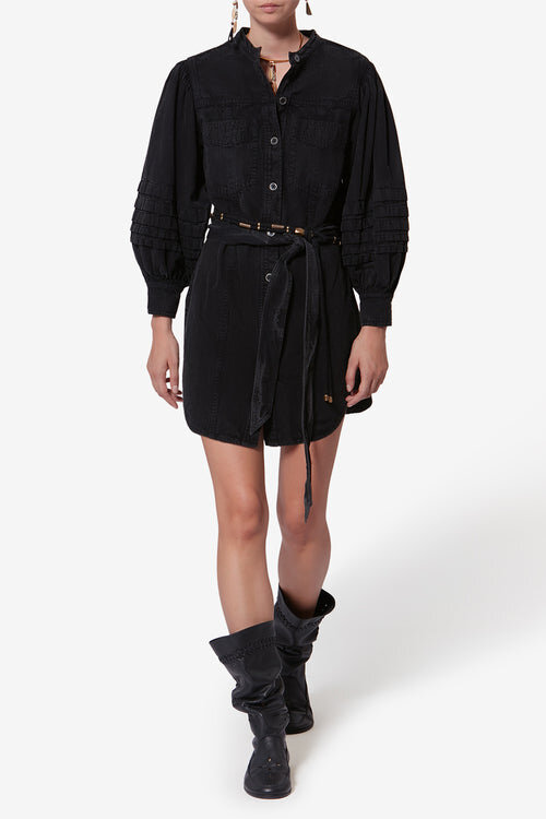 Moe Faded Chambray Shirt Dress Moe Faded Chambray Shirt Dress