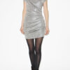 Nadilia Short Metallic Jersey Dress Nadilia Short Metallic Jersey Dress