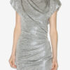 Nadilia Short Metallic Jersey Dress Nadilia Short Metallic Jersey Dress