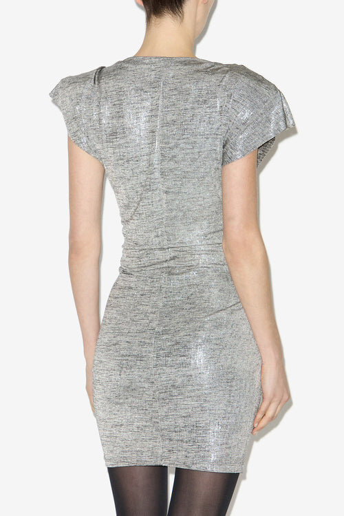 Nadilia Short Metallic Jersey Dress Nadilia Short Metallic Jersey Dress