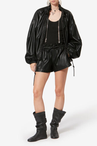 Naline Shorts in Fine Supple Faux Leather