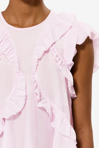 Nalou Frilly Cotton Voile Top Nalou Frilly Cotton Voile Top