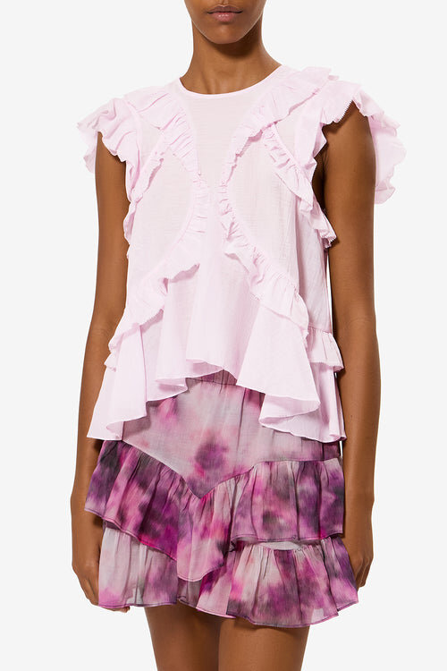 Nalou Frilly Cotton Voile Top Nalou Frilly Cotton Voile Top