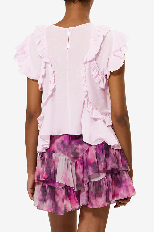 Nalou Frilly Cotton Voile Top Nalou Frilly Cotton Voile Top