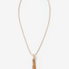 Naoki Long Necklace in Gold-Finish Brass with a Tassel Naoki Long Necklace in Gold-Finish Brass with a Tassel