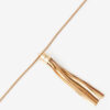 Naoki Long Necklace in Gold-Finish Brass with a Tassel Naoki Long Necklace in Gold-Finish Brass with a Tassel