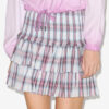 Naomi Checkered Skirt in Smocked Cotton Voile Naomi Checkered Skirt in Smocked Cotton Voile