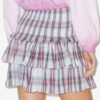 Naomi Checkered Skirt in Smocked Cotton Voile Naomi Checkered Skirt in Smocked Cotton Voile