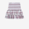 Naomi Checkered Skirt in Smocked Cotton Voile Naomi Checkered Skirt in Smocked Cotton Voile
