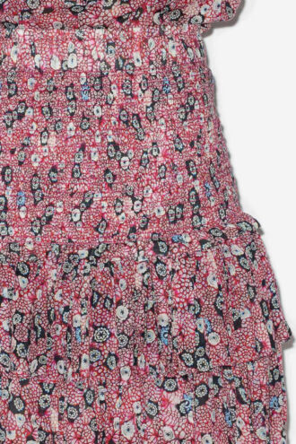 Naomi Skirt in Printed Smocked Cotton Voile Naomi Skirt in Printed Smocked Cotton Voile