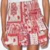 Naomi Smocked Cotton Voile Skirt with Bandana Print Naomi Smocked Cotton Voile Skirt with Bandana Print