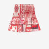 Naomi Smocked Cotton Voile Skirt with Bandana Print Naomi Smocked Cotton Voile Skirt with Bandana Print