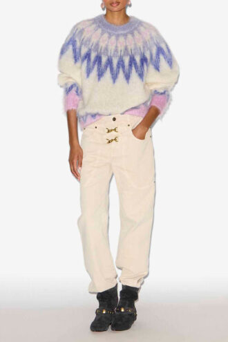 Natania Mohair Fair Isle Pattern Sweater