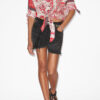 Nathy Tied Printed Cotton Voile Shirt Nathy Tied Printed Cotton Voile Shirt