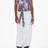 Nayda Asymmetrical Printed Cotton T-Shirt