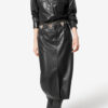 Nelaura Fine and Soft Faux Leather Pencil Skirt Nelaura Fine and Soft Faux Leather Pencil Skirt