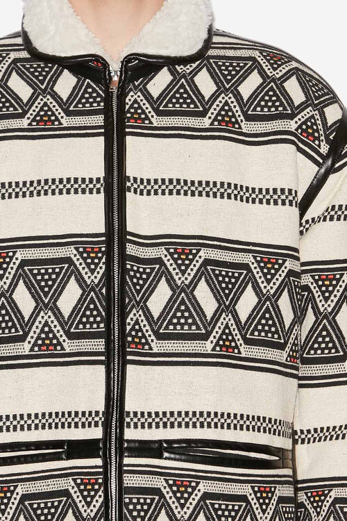 Nelkis Graphic Pattern Jacquard Jacket Nelkis Graphic Pattern Jacquard Jacket