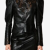 Nerida Short Lambskin Leather Shirt Nerida Short Lambskin Leather Shirt