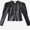 Nerida Short Lambskin Leather Shirt Nerida Short Lambskin Leather Shirt