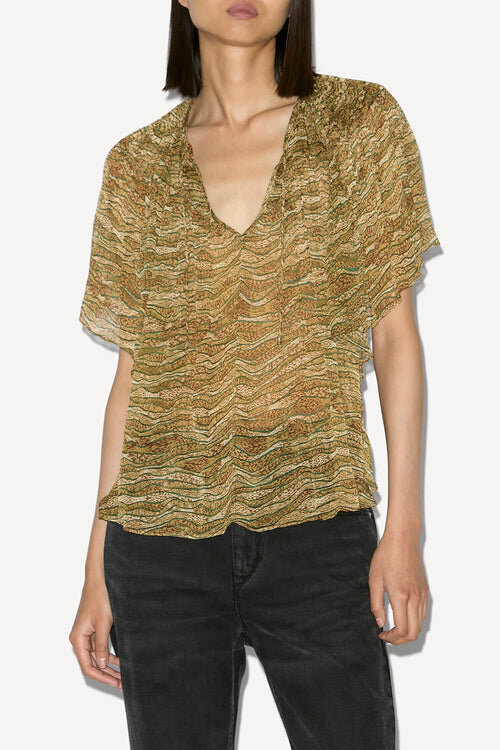 Neslya Printed Muslin Top Neslya Printed Muslin Top