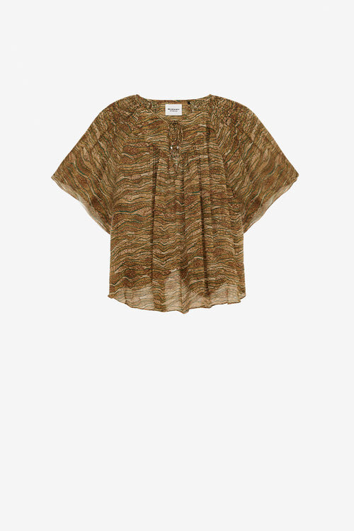 Neslya Printed Muslin Top Neslya Printed Muslin Top