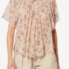 Neslya Short-Sleeve Printed Muslin Blouse Neslya Short-Sleeve Printed Muslin Blouse