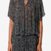 Neslya Short-Sleeve Printed Muslin Blouse Neslya Short-Sleeve Printed Muslin Blouse