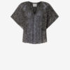 Neslya Short-Sleeve Printed Muslin Blouse Neslya Short-Sleeve Printed Muslin Blouse
